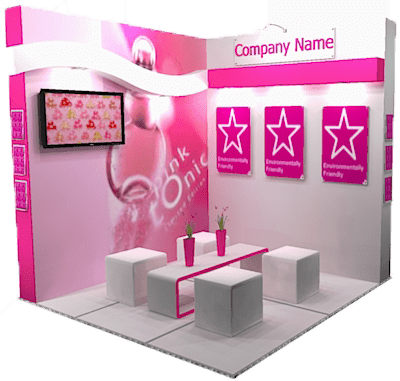 pink sapphire exhibition stand from konstruct exhibitions