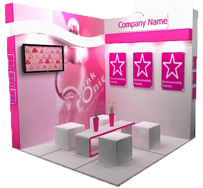 pink sapphire exhibition stand from konstruct exhibitions